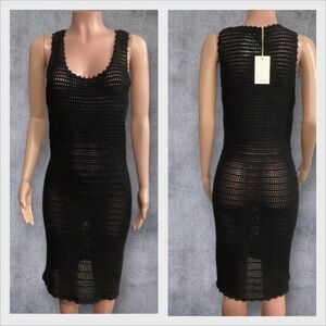 Wilfred Aritzia NWT Ephron Knit Crochet Dress Swim Cover Up Size Small